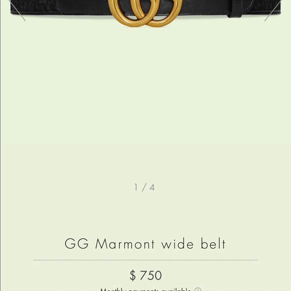 Gucci Marmont Wide Belt / Size 105/42 (size 16) - Picture 5 of 8